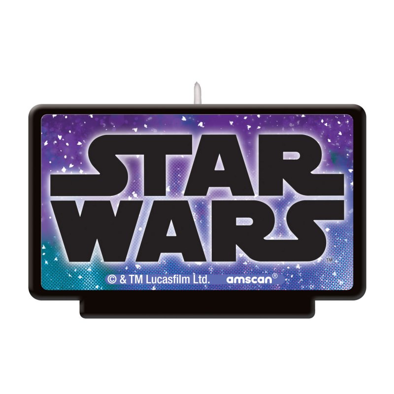 6cm Star Wars Galaxy birthday candle featuring iconic imagery, perfect for themed parties and cake celebrations.