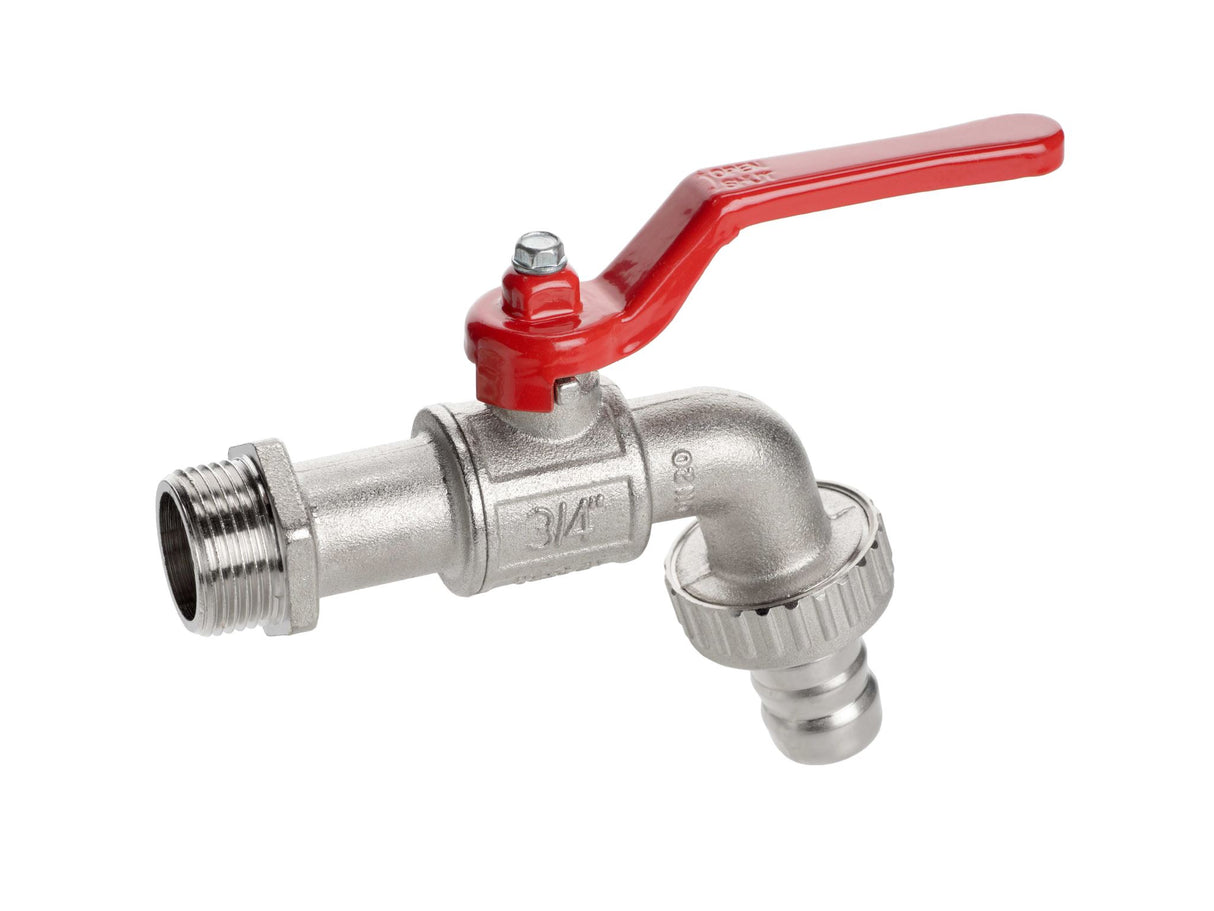 RuB s.142 Brass Bib-Cock with 3/4" Outlet 20mm BSPP