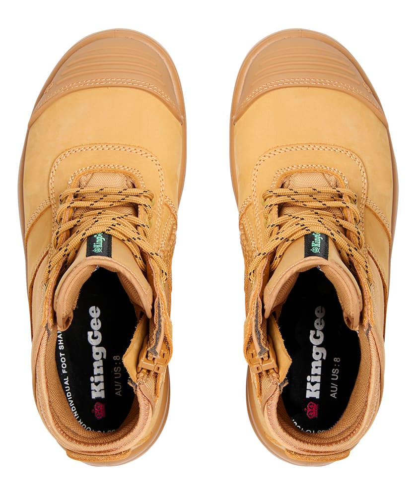 KingGee, Women's Tradie Safety Boot, K26491 - Wheat (Size: 06)