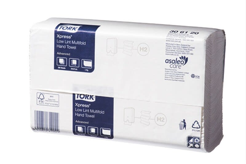 Tork H2 Xpress 1ply Low Lint Multifold Paper Towel 209 Sheets (Case of 21 Packs)