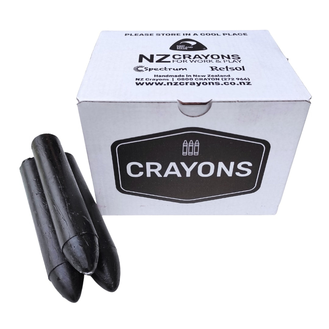 Spectrum Giant Hard Marking Crayon Black 20 (Box)