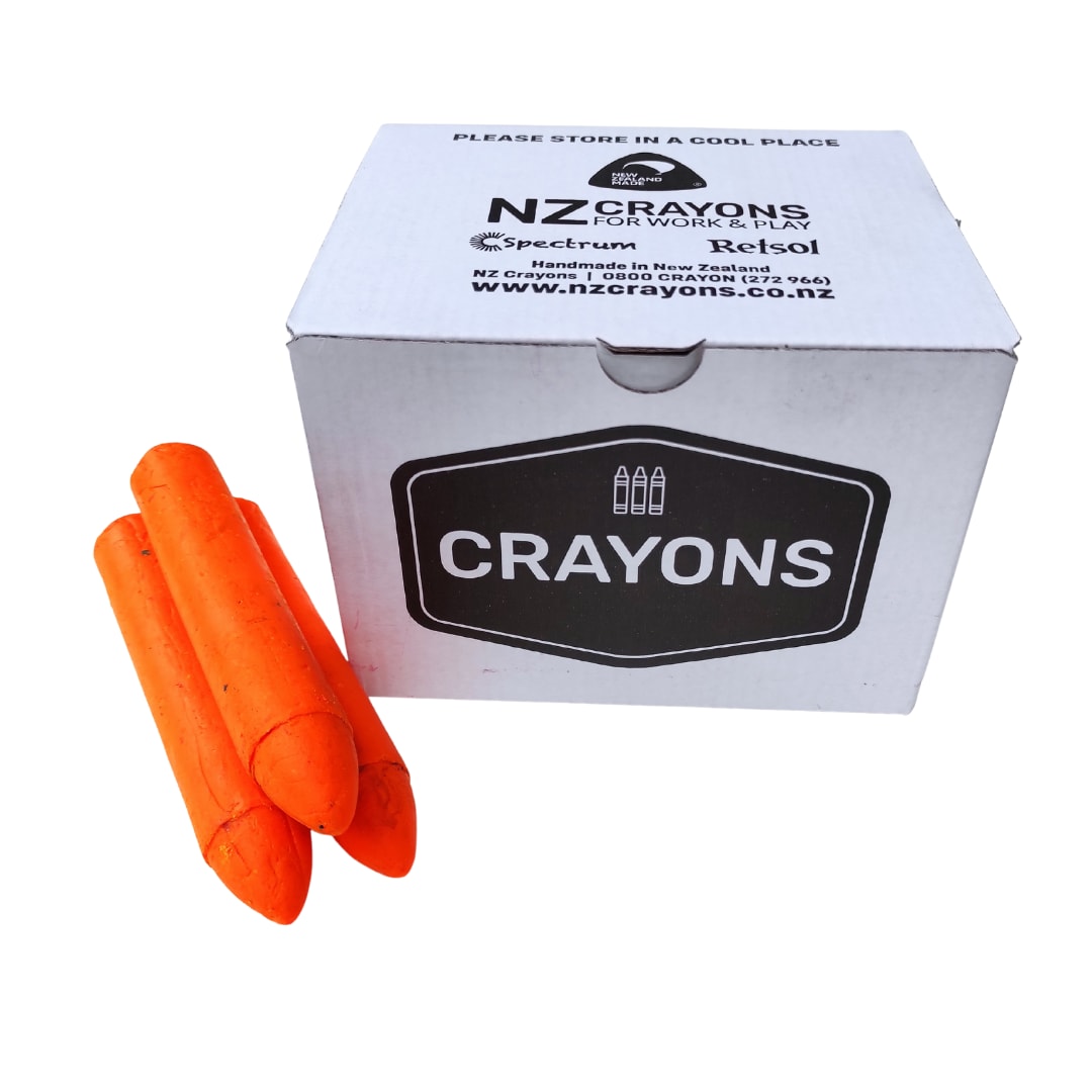 Spectrum Giant Hard Marking Crayon Orange 20 (Box)