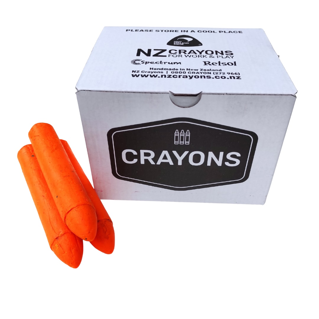 Spectrum Giant Hard Marking Crayon Fluoro Orange 20 (Box)