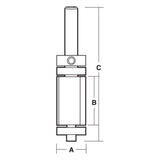 Carbitool Trim Bit Flush Dual Carbide Tipped 12.7mm