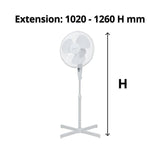 Nero Pedestal Fan 40cm White