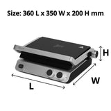 Nero Deluxe 4 Slice Sandwich Press/Contact Grill