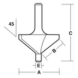 Carbitool Chamfering Bit 45 Deg