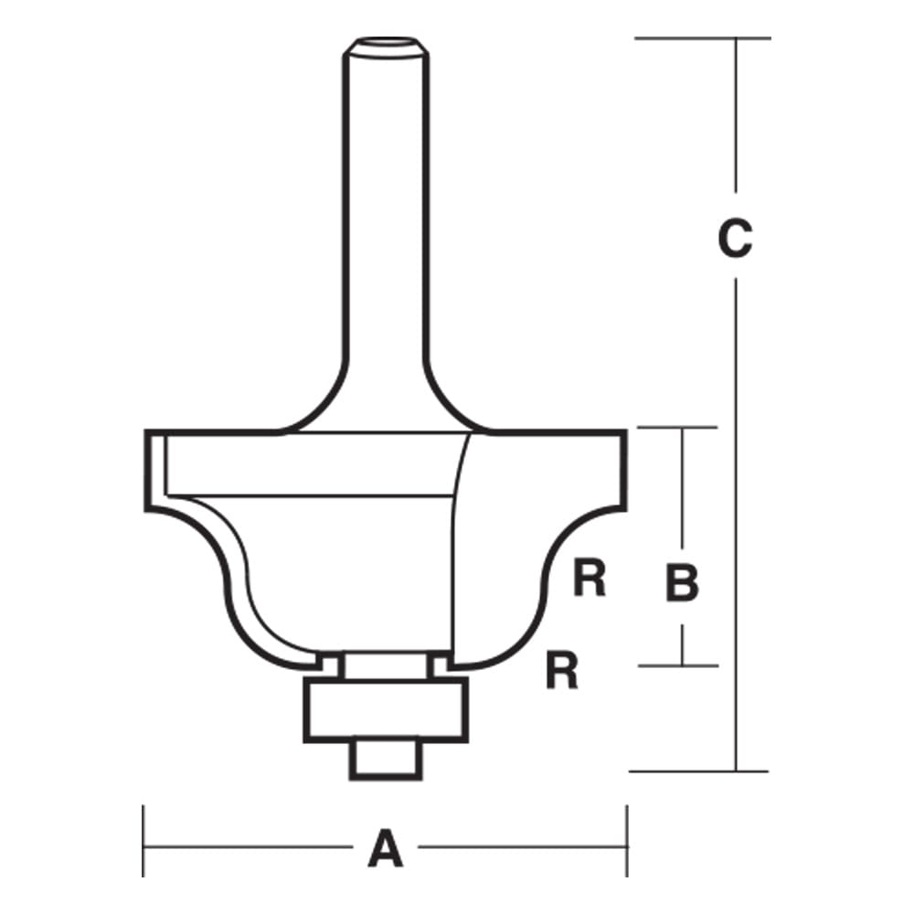 Carbitool Roman Ogee Bit 1/2" Shank 6.35mm