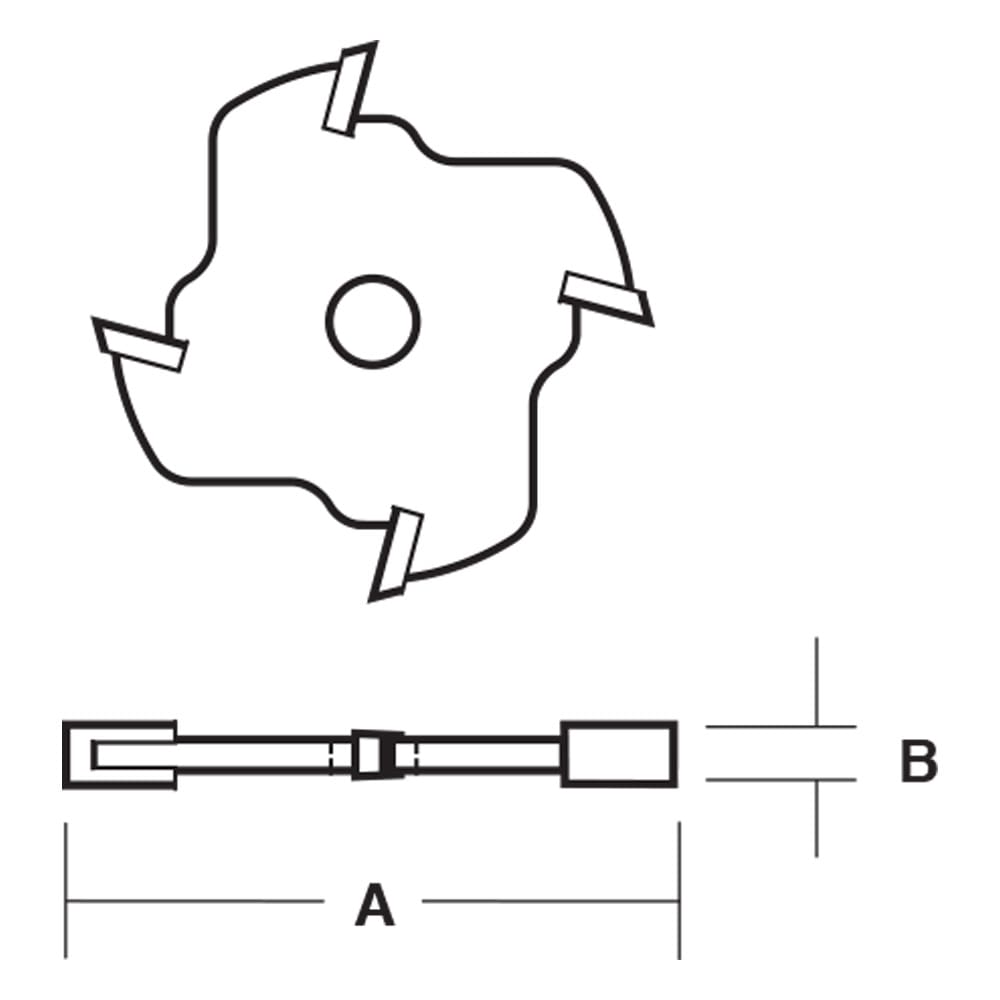 Carbitool Slotting Cutter 4 Flute 4.8mm
