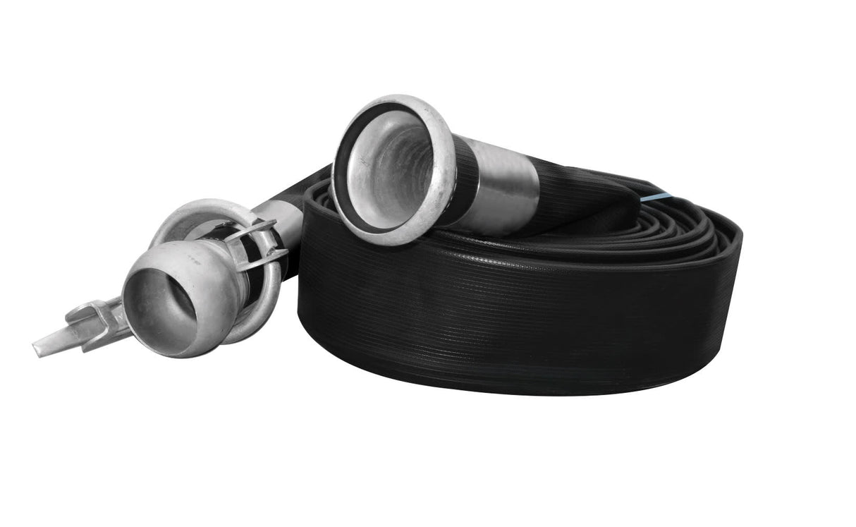 Optima Heavy Duty Black NBR Layflat Hose Assembly 51mm x 20m - HOSE ASSMBLY
