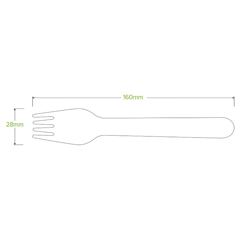 BioPak Wooden Fork 16cm 2000 (Case)