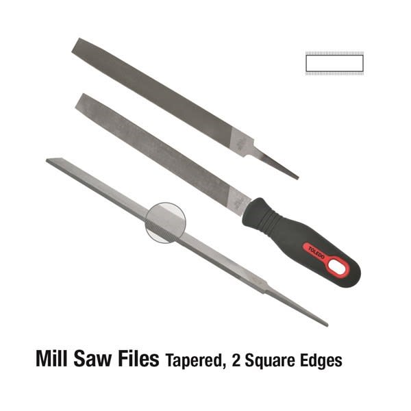 Toledo Tapered Mill Saw File Second Cut 250mm
