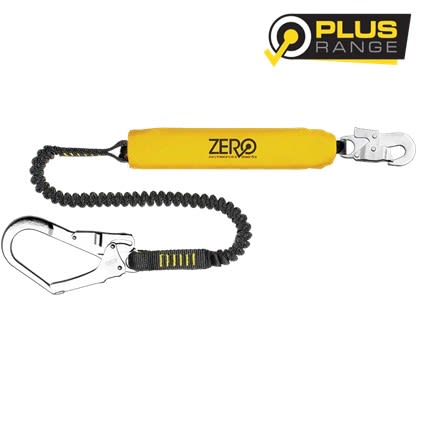 Zero Elasticated Lanyard with Scaffold Hook 2M