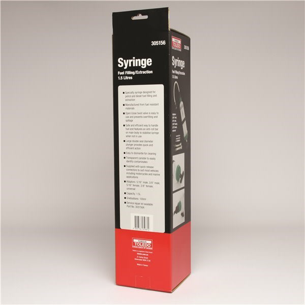 Toledo Syringe For Fuel Filling/Extraction 1.5L