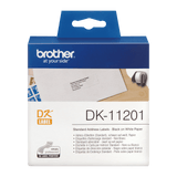 Brother DK-11201 Label Roll - Black on White 29mm x 90mm (Each)