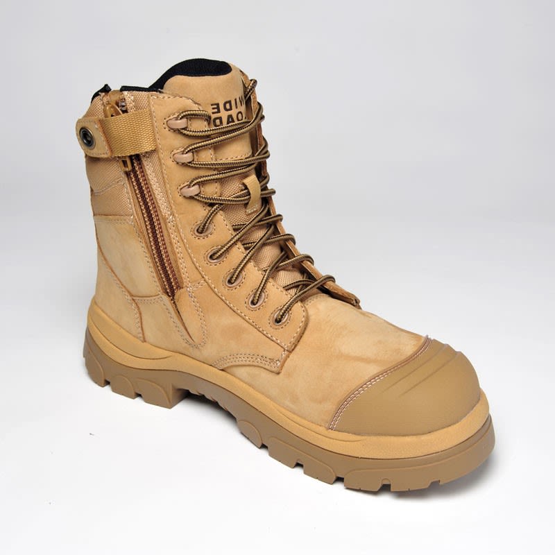 Paraflex, 890WZC Extra Wide Zip Sided Safety Boot - Wheat (Size: 08)