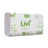Livi Everyday 1ply Multifold Paper Towel 200 Sheets (Case of 20 Packs)