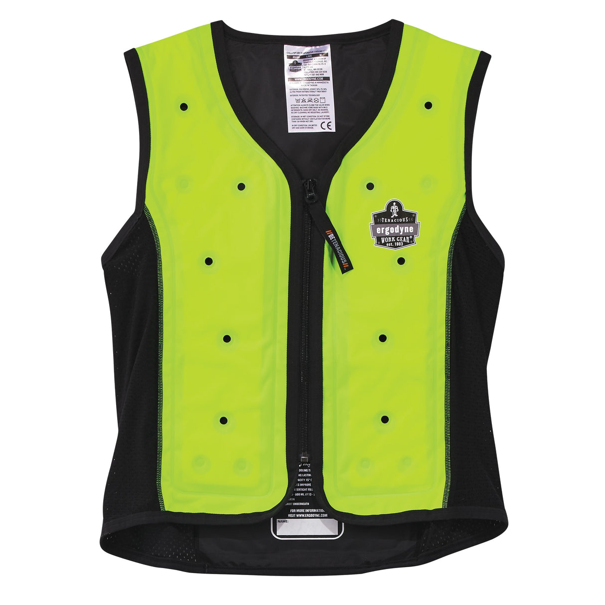 Chill-Its, Premium Dry Evaporative Cooling Vest - Lime - XL