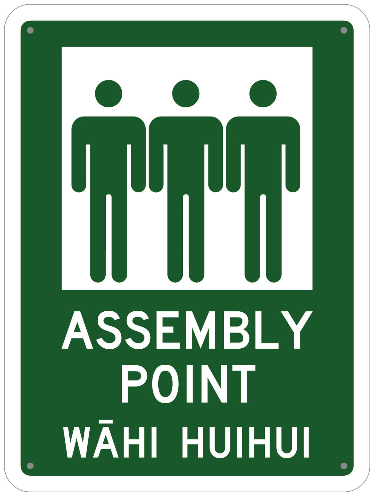 Te Reo Maori Sign | Assembly Point W225mm x H300mm