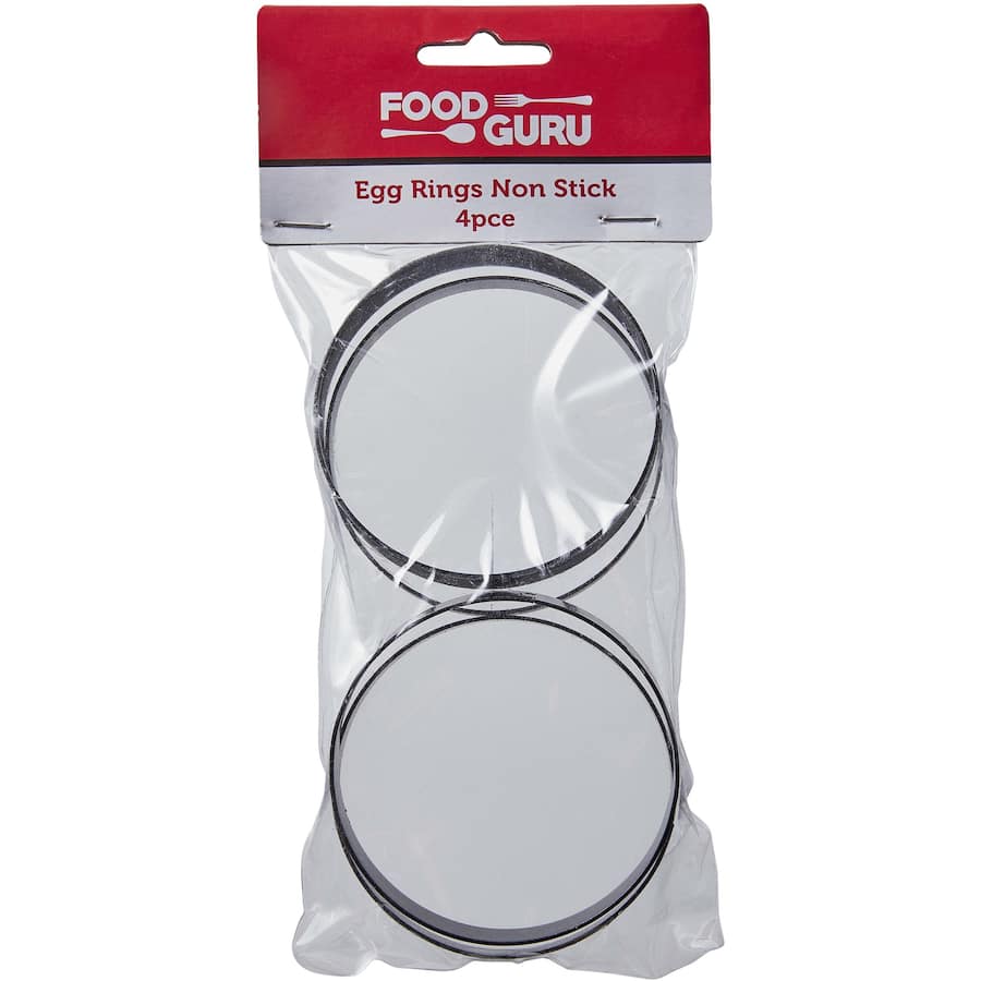 Food Guru Egg Rings Non Stick - 4pack