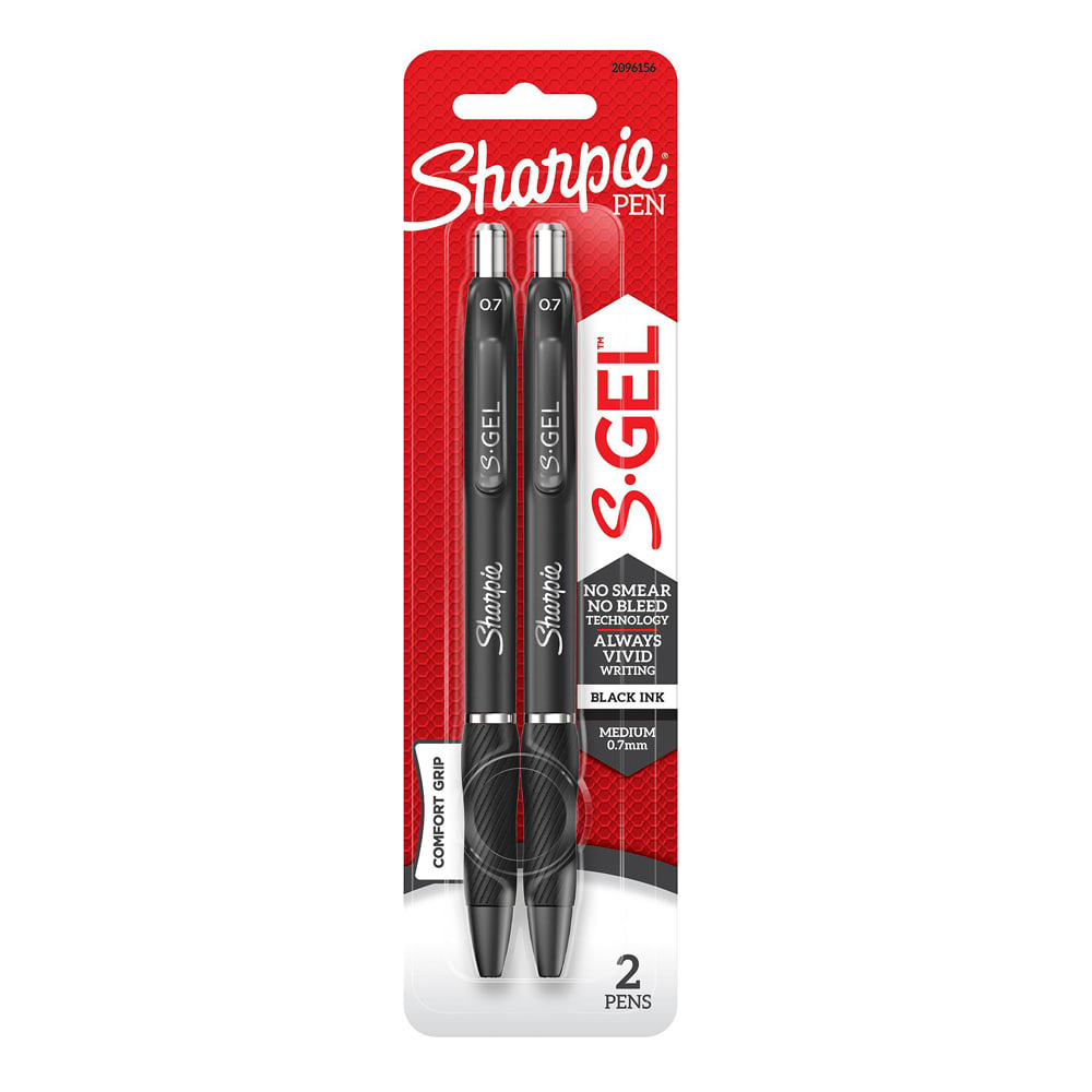 Sharpie Retractable 0.7mm Gel Pen Black Pack of 2 (Pack)