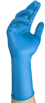 Microflex 93-283 Mega Texture Nitrile Gloves Blue 300mm,Pack of 50 (Pack)  - 2XL
