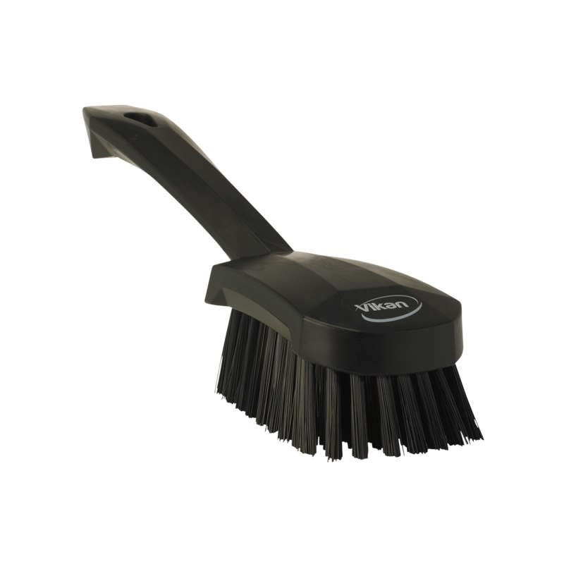 Vikan Short Handled Washing Brush Black 270mm Stiff Bristle (Each)
