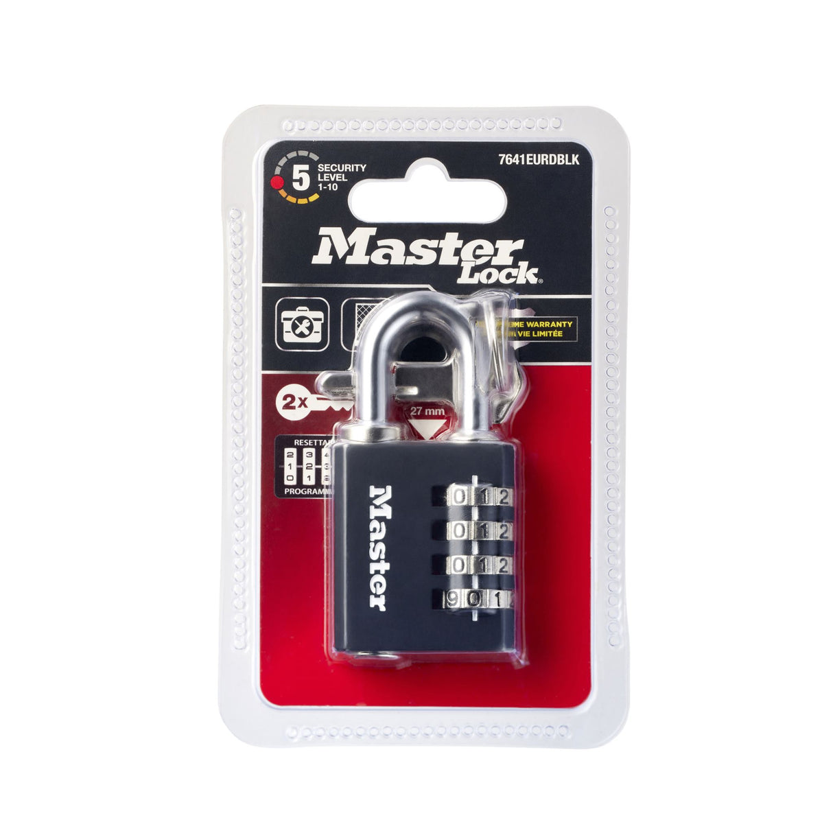 Master Lock 7641 Solid Zinc Combination Padlock 40mm