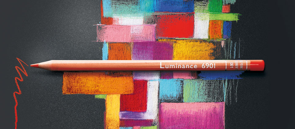 Luminance 6901 Violet Pink pencils in a 3-pack, featuring creamy lead for vibrant art and exceptional light resistance.