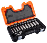 Bahco 53 Piece Deep Socket Set 1/4 and 3/8in