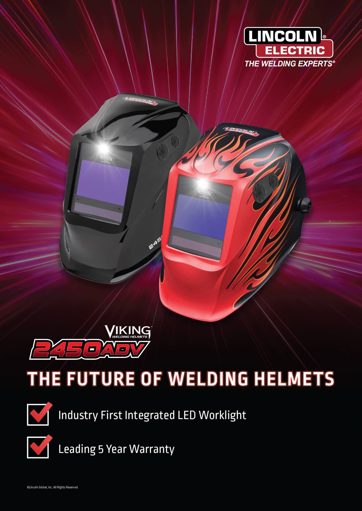 Viking 2450 Auto-Darkening Helmet Street Rod