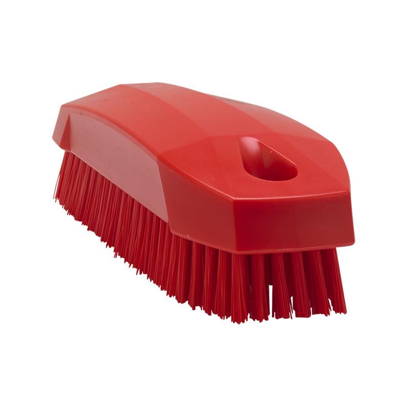 Vikan Stiff Bristle Nail Brush 130mm Red (Each)