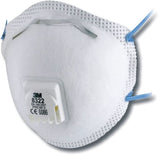 3M Cupped Particulate Respirator 8322, P2, valved-Comfort, Large-10-Box