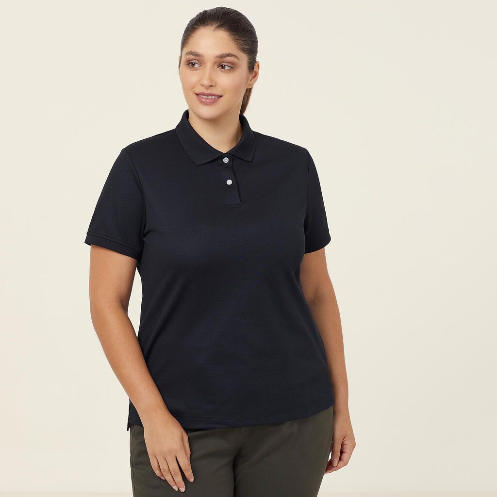 NNT, Women's Antibacterial Polyface Polo, CATU58 - Black (Size: XS)