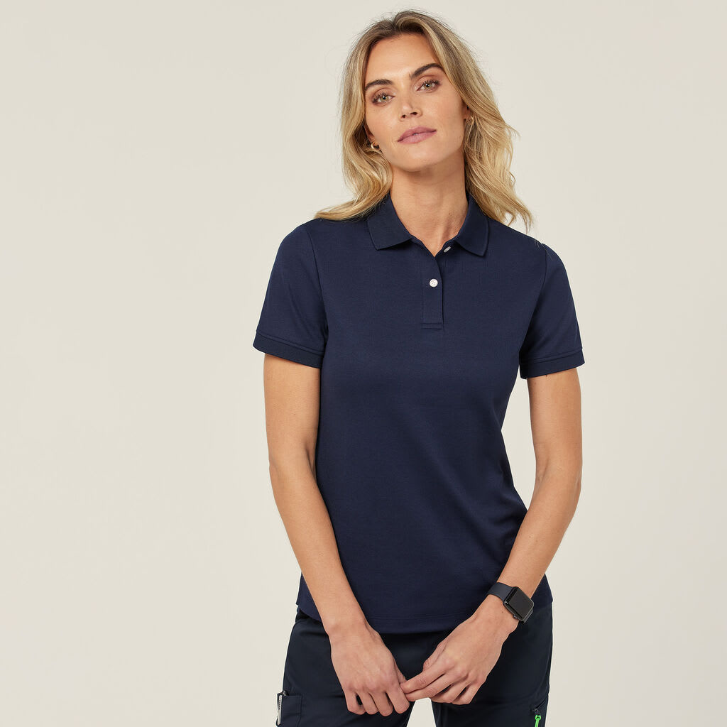 NNT, Women's Antibacterial Polyface Polo, CATU58 - Navy (Size: L)
