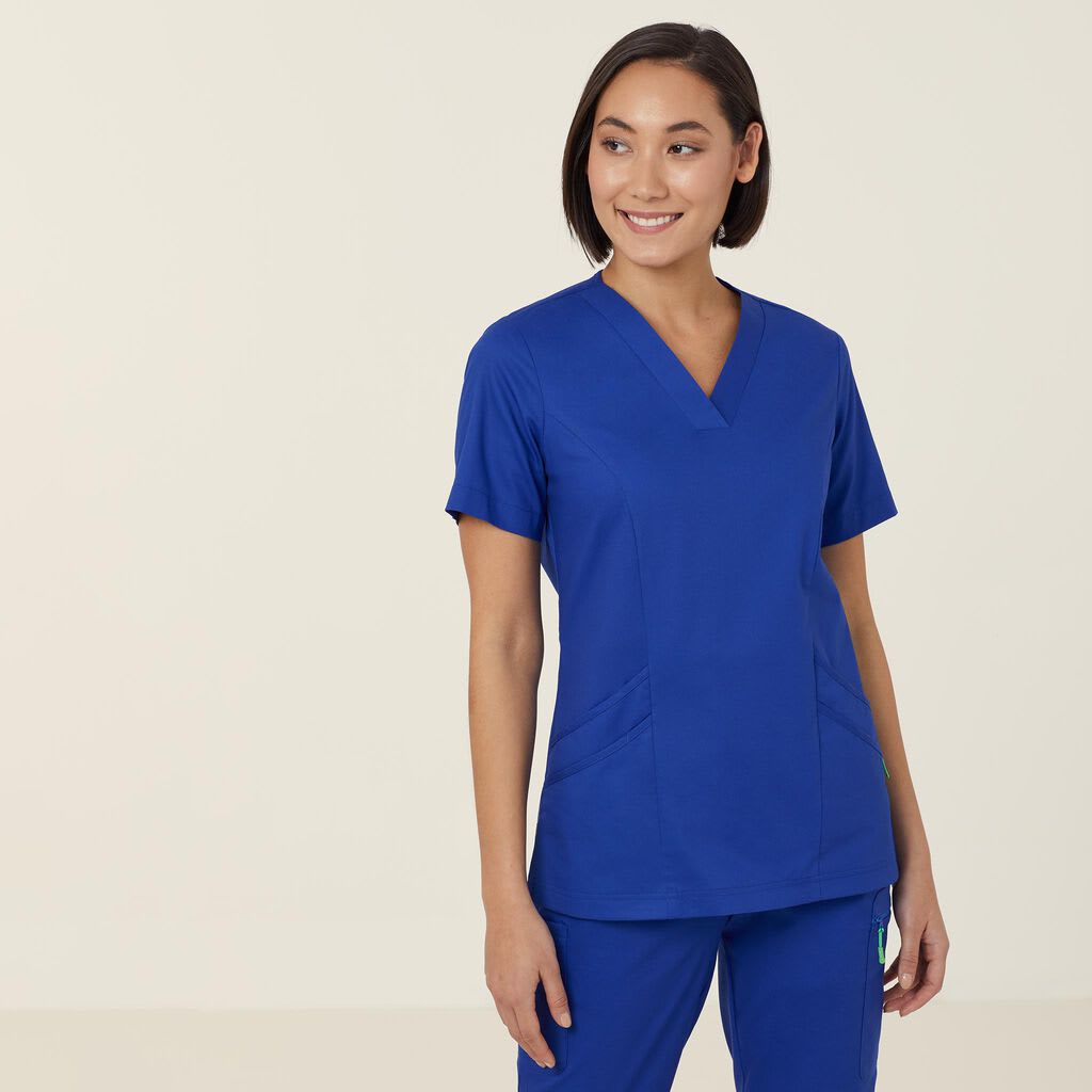 NNT, Antibacterial Active Florence Scrub Top - COBALT (CO) (Size: S)