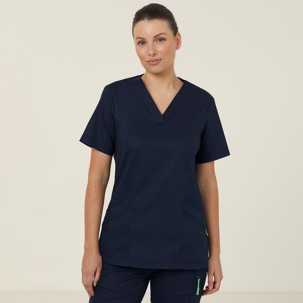 NNT, Antibacterial Active Florence Scrub Top - Midnight (Size: S)