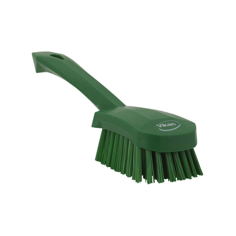 Vikan Short Handled Washing Brush Green 270mm Soft/Split Bristle