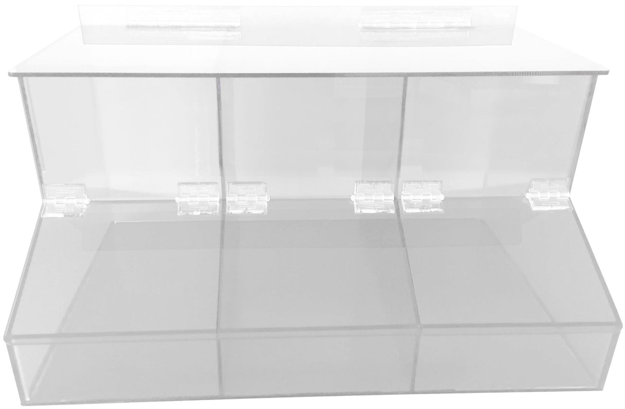 Bulk Pack Glove Dispenser - 3-Bay - Small 23 x 48 x 28cm
