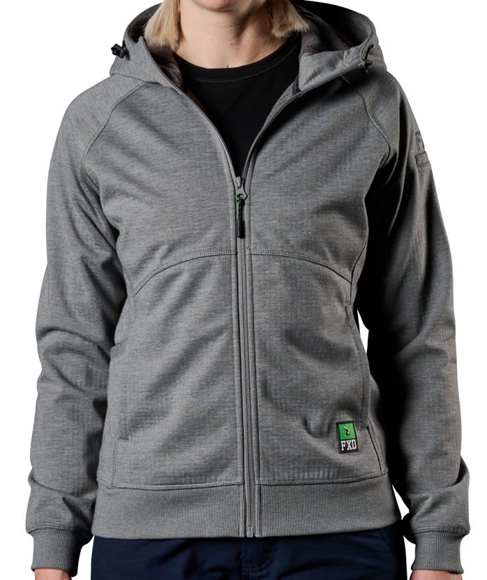 FXD, Women's Fleece Hoodie, WF-3W - Charco Marle (Size: 18)