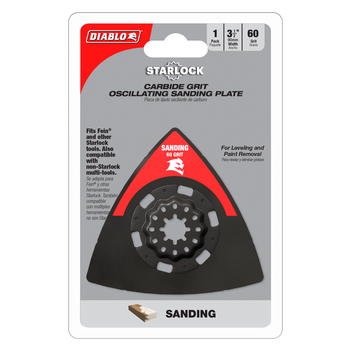 Diablo 60-Grit Starlock Carbide Grit Sanding Plate 90mm