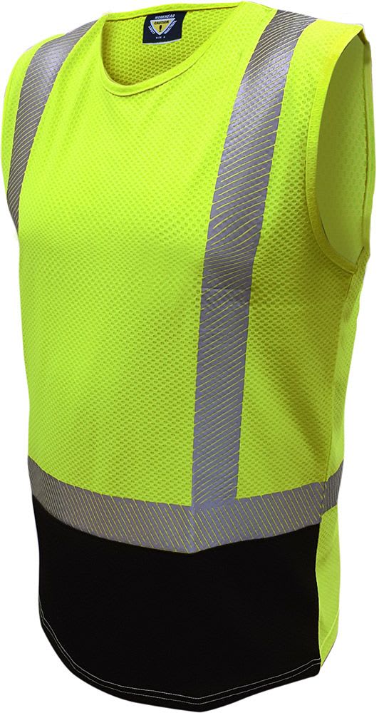 Caution, Hi Vis Premium Singlet, PCS1461 (Each) - Yellow/Black - L