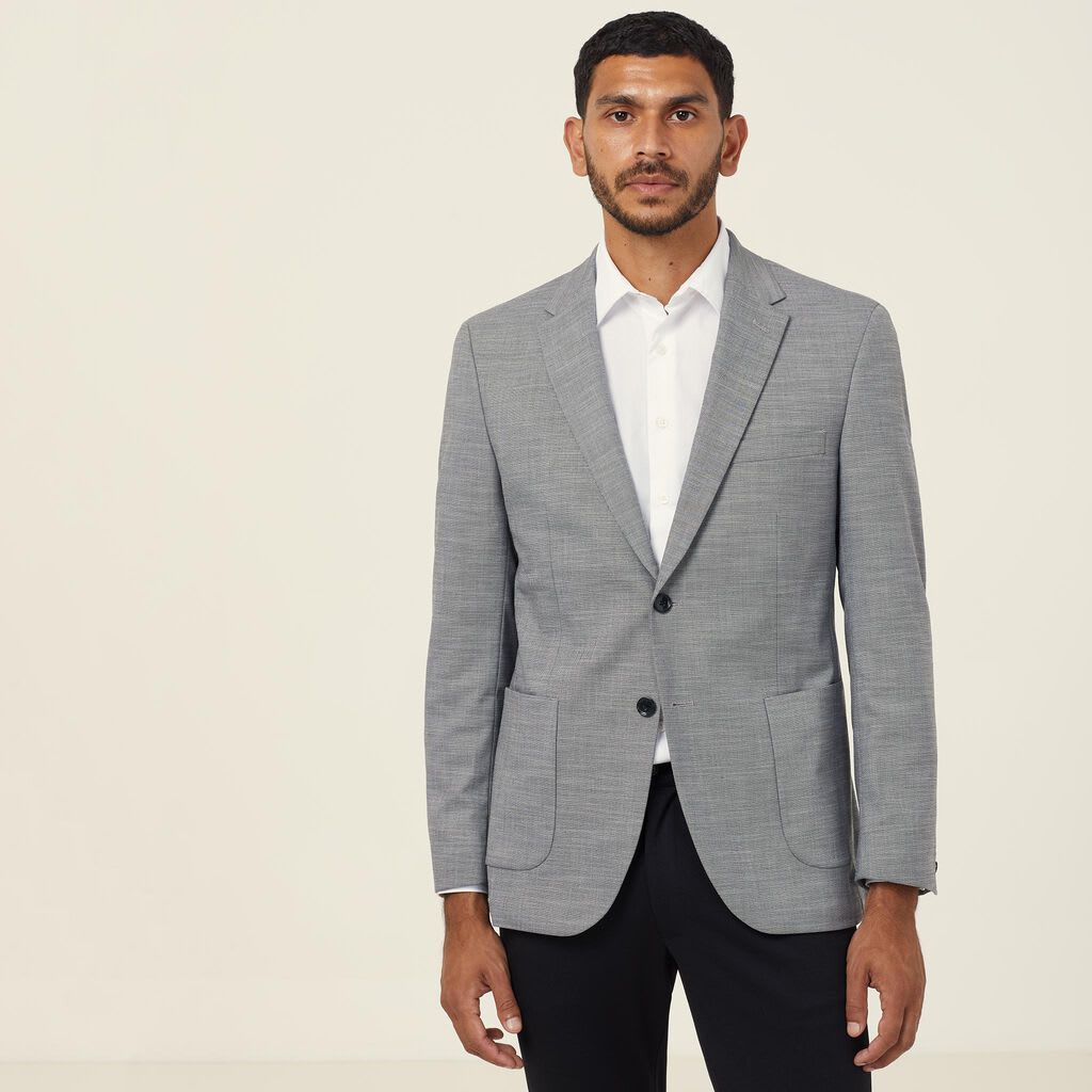 NNT, Linen Look Half-Lined Jacket, CATB94 - Grey (Size: 102)