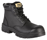 Hard Yakka, Gravel Lace up Safety Boot - Black (Size: 04)