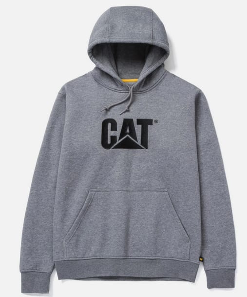 CAT, Trademark Hooded Sweatshirt - Dark Heather (Size: 2XL)