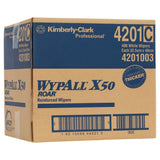 Wypall X50 4201 Single Sheet Wipers White 400 Sheets (Carton)