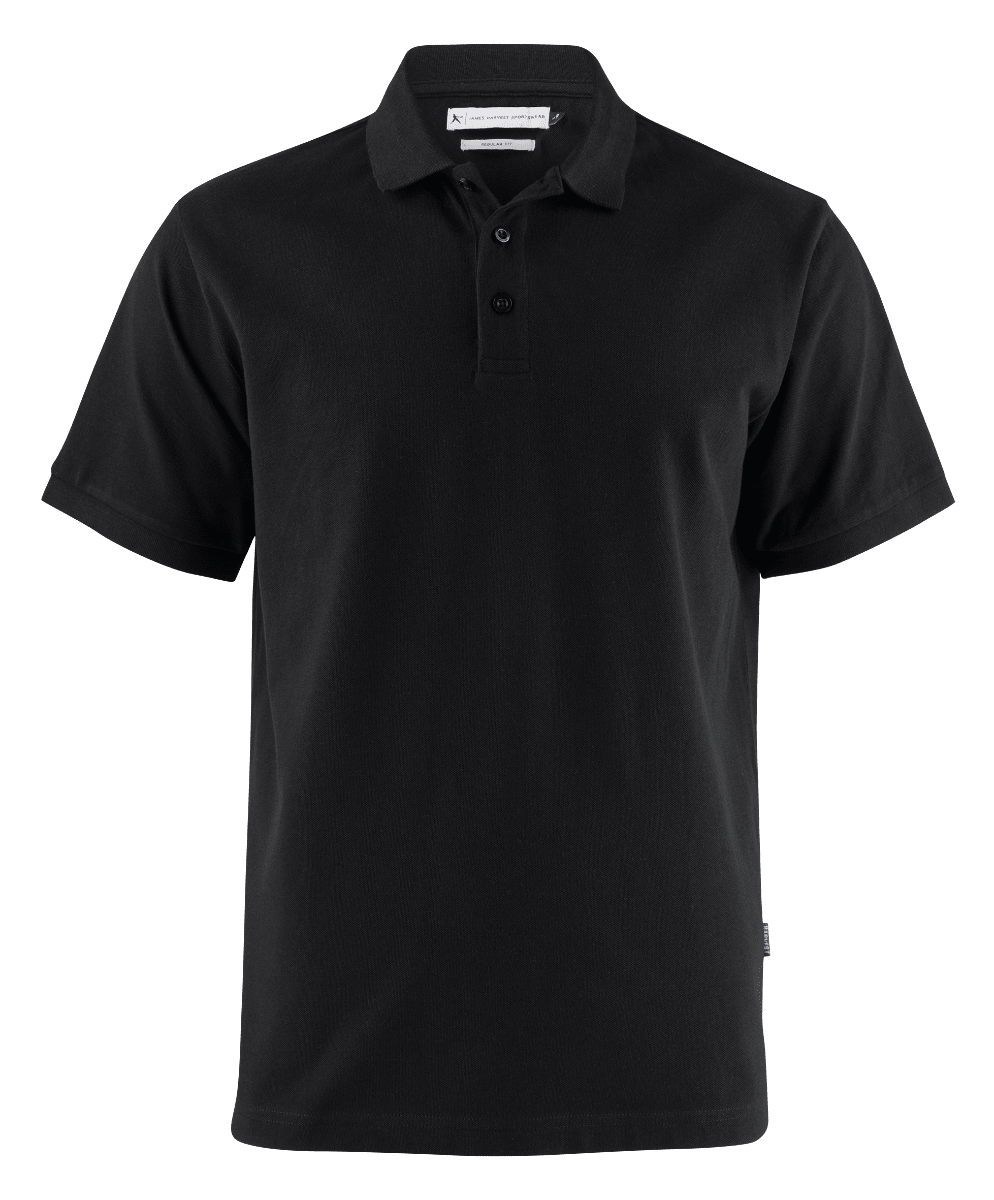 James Harvest, Neptune Modern Polo - Black (Size: L)