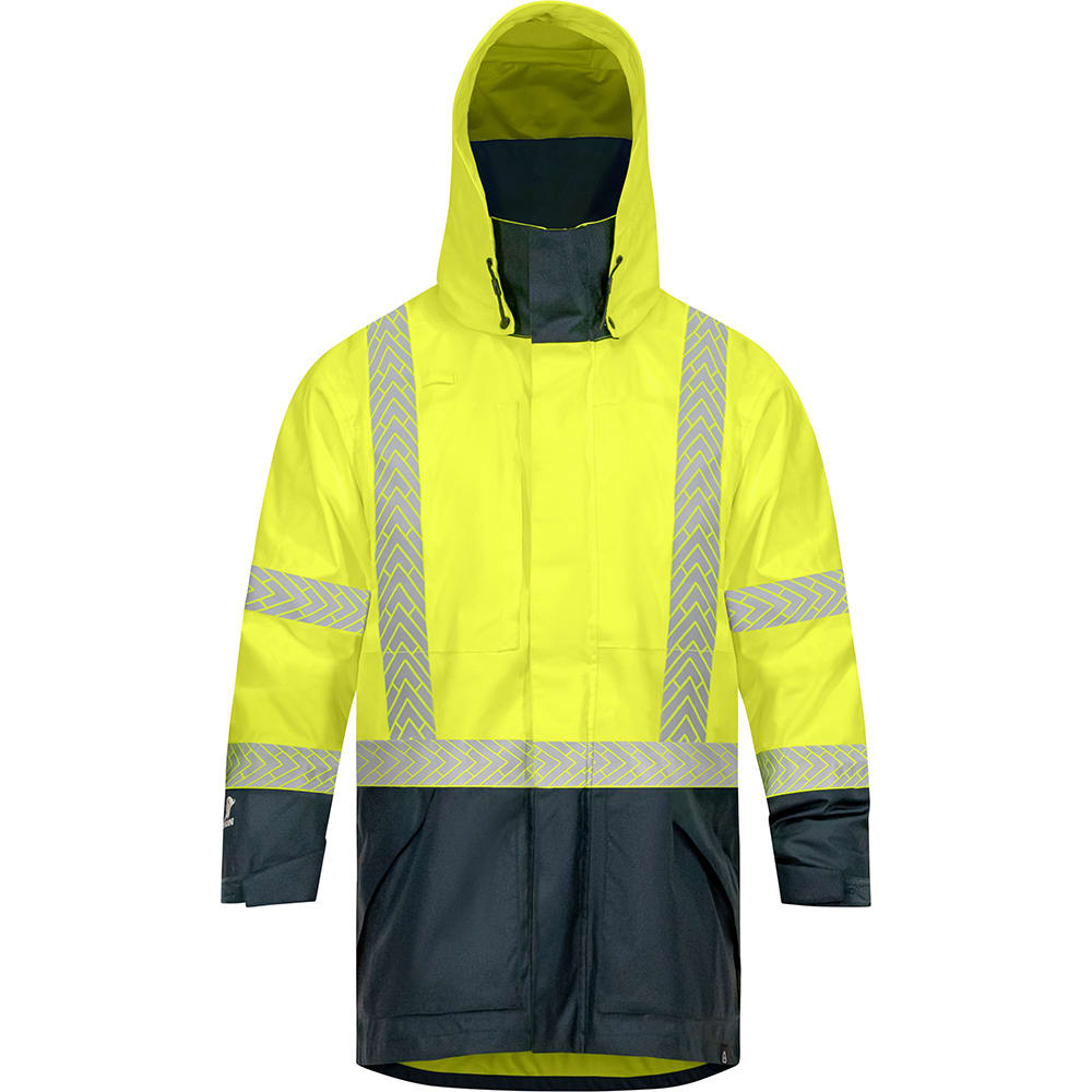 Bison, Stamina Hi Vis ECO Jacket, 322053YN - Yellow/Navy - 8XL