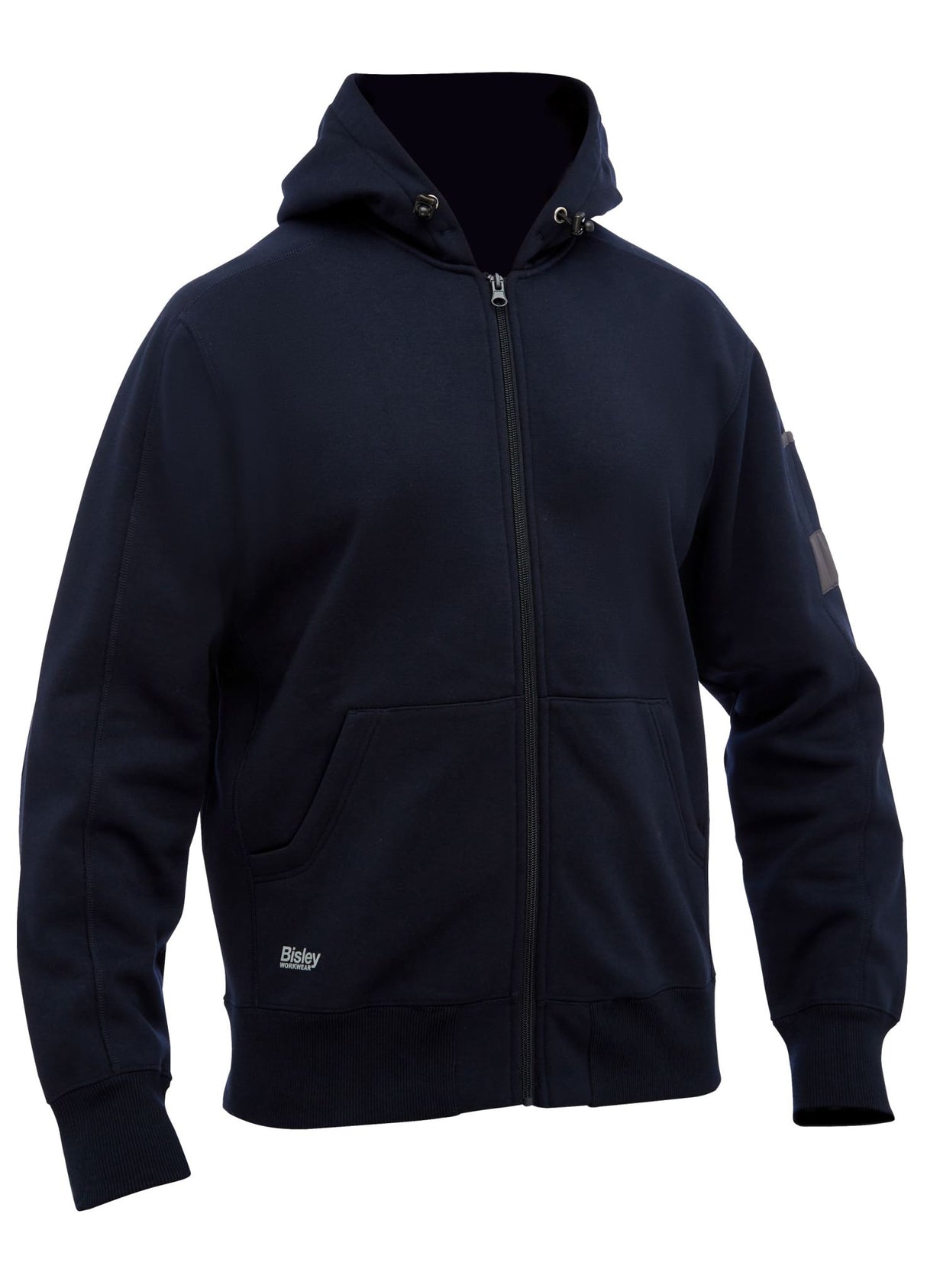 Bisley, Work Fleece Full Zip Hoodie, BK6725 - Black (Size: M)