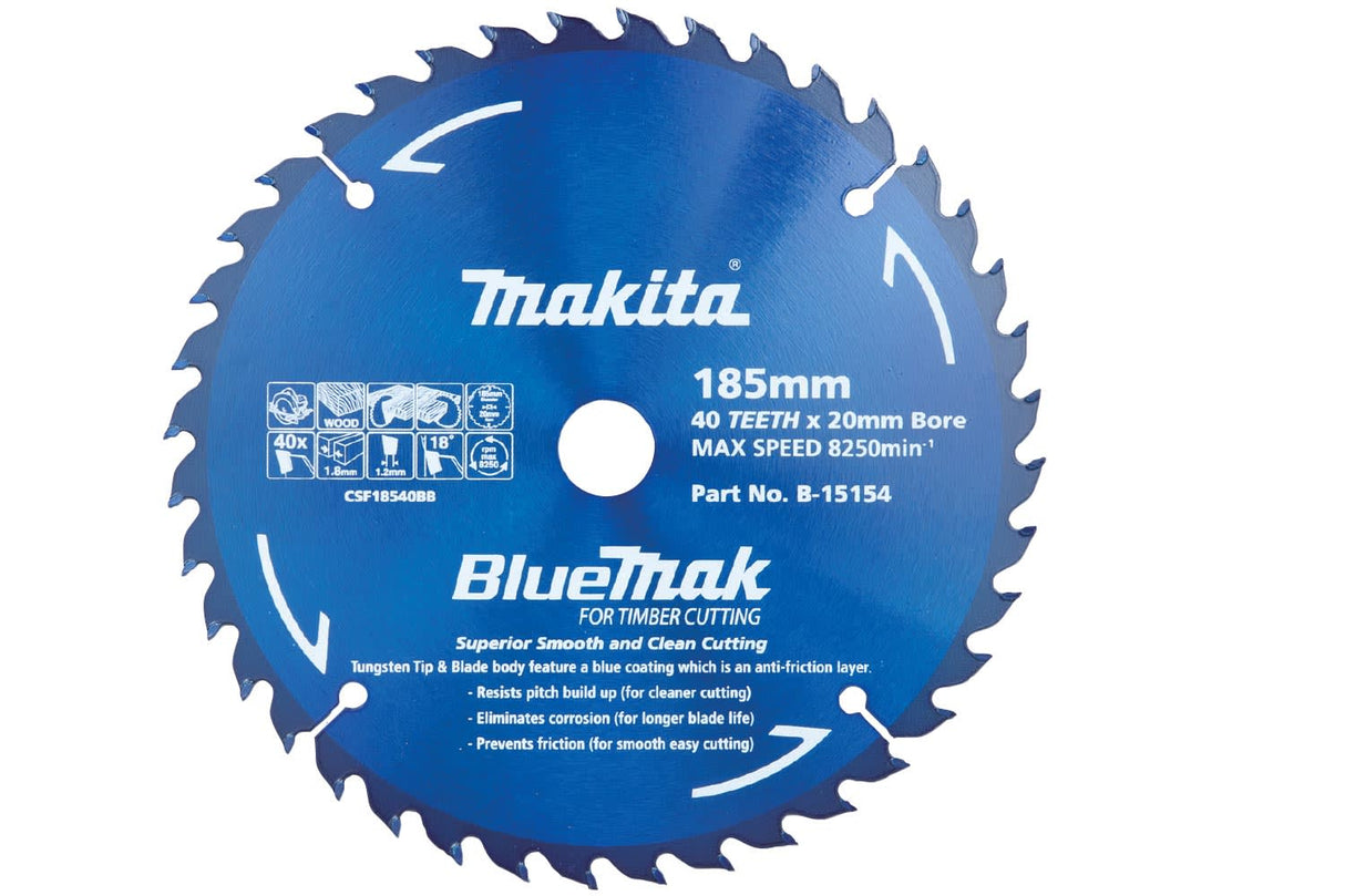 Makita BLUEMAK TCT 185mm 40T BLADE
